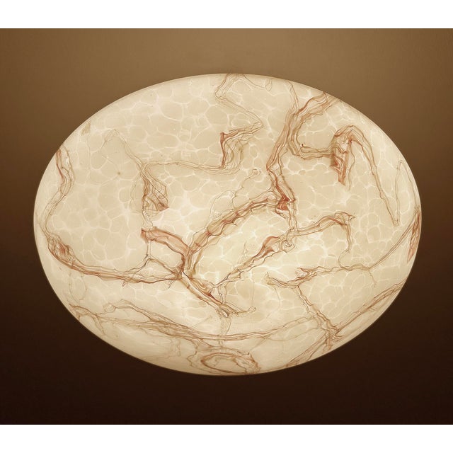 Art Deco Pendant Light in Amber Marble Glass, 1930s For Sale - Image 6 of 15