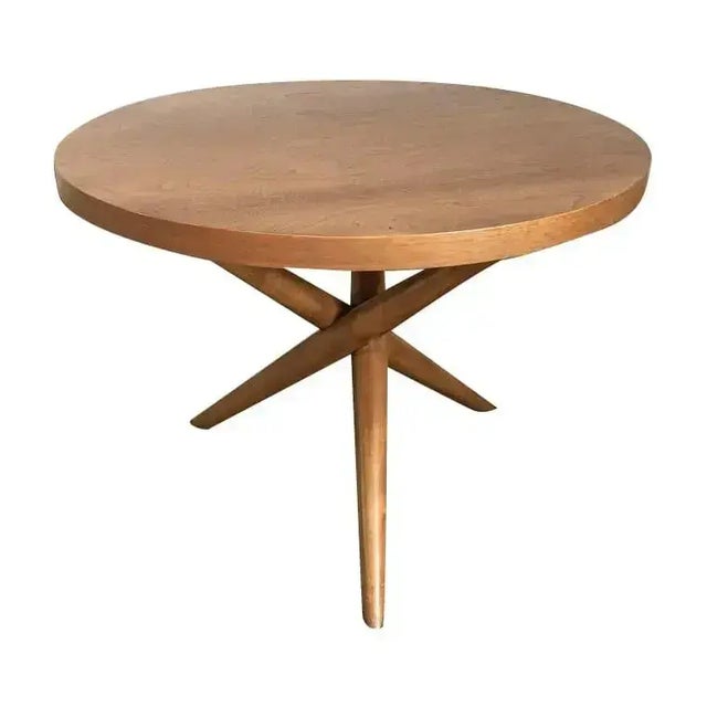 Modern pair of solid alder modern side tables. The modern pair of tables are quite unique and well made. The tables are...