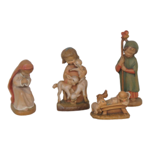 Anri Juan Ferrandiz 4 Piece Nativity Set Joseph Mary Baby Hand Carved Wood 4708b
