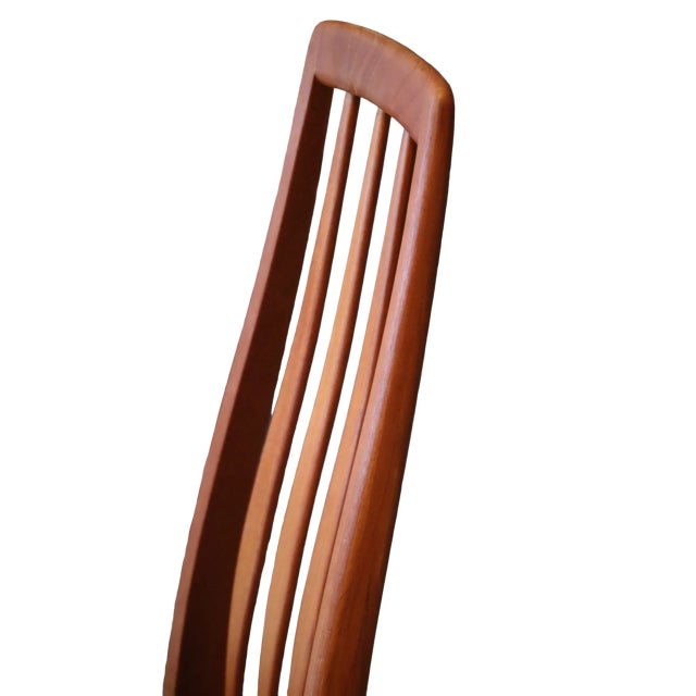 Brown Eva Chair in Solid Teak with Upholstery in Leather by Niels Kofoed For Sale - Image 8 of 12