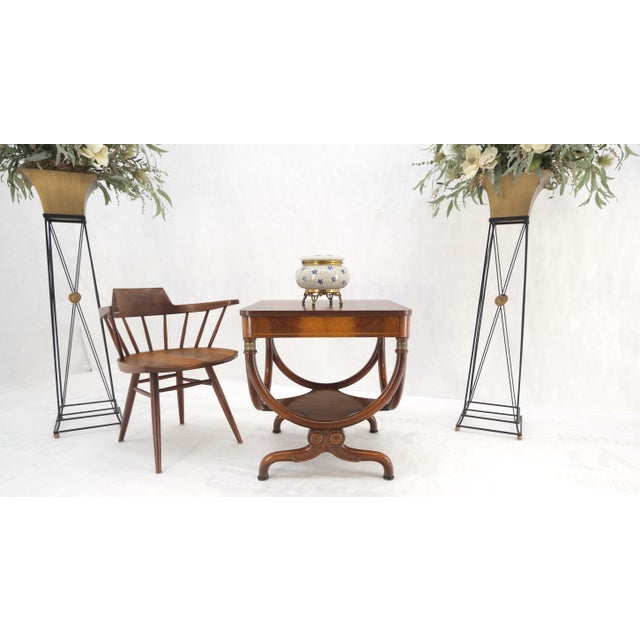 Flame Carved Mahogany Regency Style Lamp Side Table Stand Clean! For Sale - Image 10 of 13