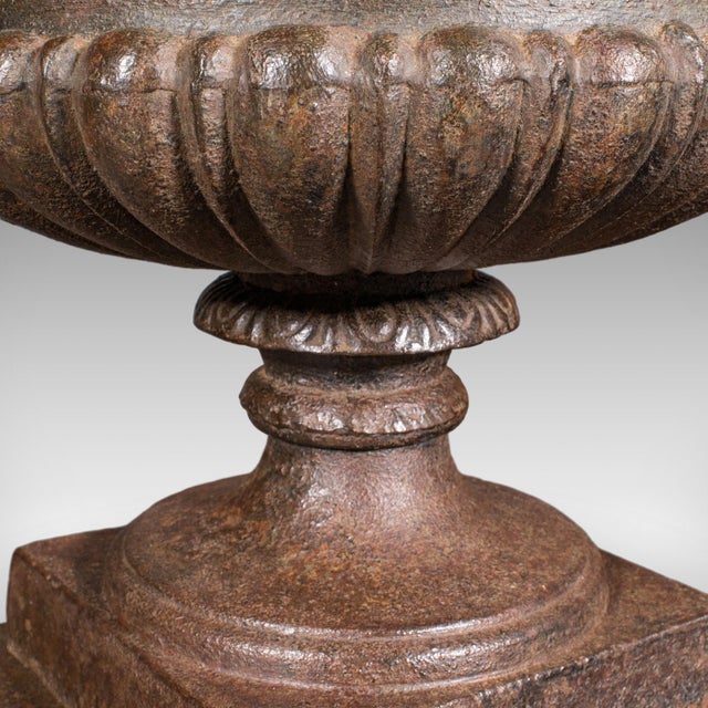 Pair of Antique Garden Planters, English, Outdoor Display Urn, Victorian, c.1850 For Sale - Image 10 of 12