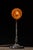 Early 20th Century Art Nouveau Cast Iron Desk Lamp With Frosted Opalescent Stenciled Shade For Sale In Chicago - Image 6 of 12