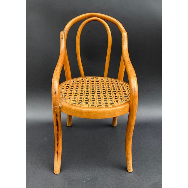 Antique Bentwood Doll Chair attributed to Thonet, 1900 For Sale - Image 3 of 9