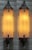 Vintage Art Deco Light Old Lamp Wall Sconces Fixture Nickel Brass & Opaline Pink Glass Rod Ship Light - Pair For Sale - Image 4 of 5