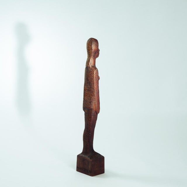 Koos van Vlijmen, Nude Sculpture of Womans Figure, 1970s, Wood For Sale - Image 4 of 13