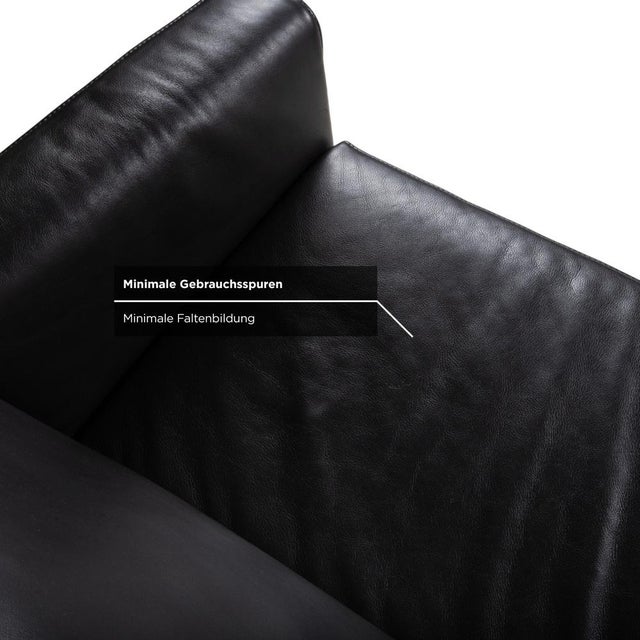 Glove JR-8900 2-Seater Sofa in Black Leather from Jori For Sale - Image 9 of 16