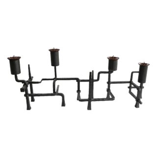 Vintage Brutalist Architect Candleholder, 1970s For Sale