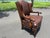 Traditional Traditional Leather Wingback Armchair For Sale - Image 3 of 12