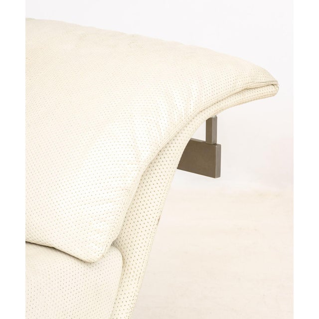 Late 20th Century Saporiti Italia "Wave" Leather Two-Seat Sofa For Sale - Image 5 of 9