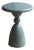 Round Sage Green Side Table with Baluster Detailing Metal For Sale