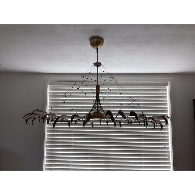 Ceiling Lamp Bird by Quasar Holland , Brass, Copper 1980 For Sale - Image 4 of 10