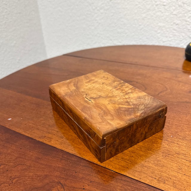 Burl Wood Hinged Keepsake Box For Sale - Image 12 of 12