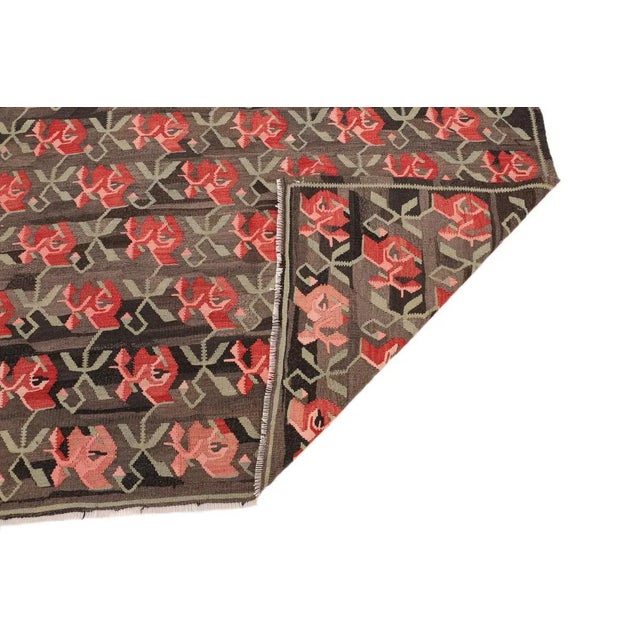 Mid 20th Century Mid 20th Century Vintage Turkish Kilim Rug For Sale - Image 5 of 7