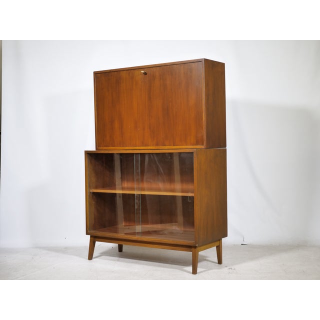 Brown Mid-Century Modern Secretaire in Teak, 1960s For Sale - Image 8 of 10