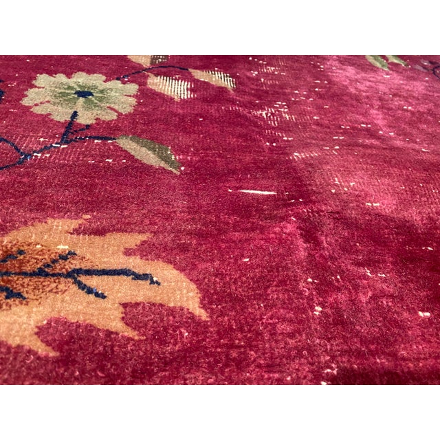 Hot Pink Pasargad DC Red Chines Art Deco Rug For Sale - Image 8 of 8