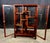 Vintage Chinese Rosewood Two Door Glass Curio Cabinet / Vitrine Etagere For Sale - Image 4 of 14