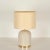 Mid-Century Italian Cream Ceramic and Brass Table Lamp from Tommaso Barbi, 1970s For Sale - Image 4 of 13