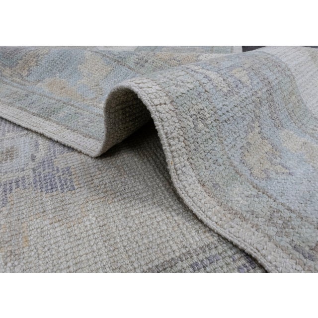 Gray Turkish Oushak Runner Rug 3' x 10'1" For Sale - Image 8 of 8