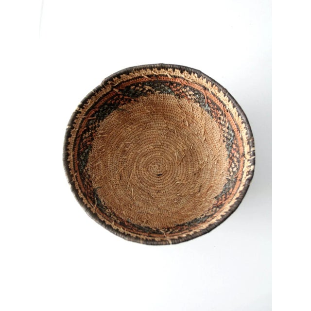 Vintage Woven Basket Bowl For Sale - Image 9 of 11