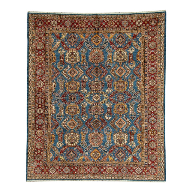 Oriental Handmade Rug 7'11" x 9'9" For Sale