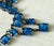 Antique Czech Glass 1920s Art Deco Cascading Sterling Silver Prong Set Blue Necklace For Sale In Los Angeles - Image 6 of 10