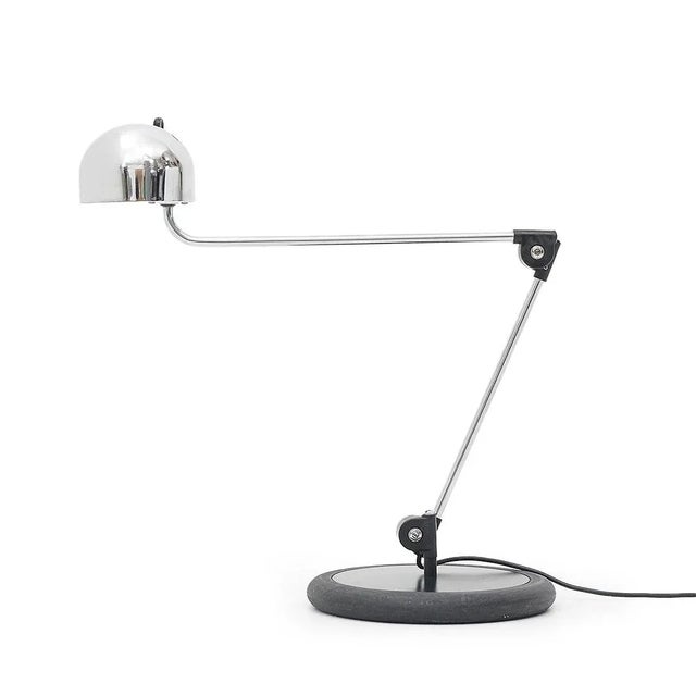 Table lamp model Topo, designed by Joe Colombo for Stilnovo in the 1970s. An icon of postwar Italian design, the Topo is...