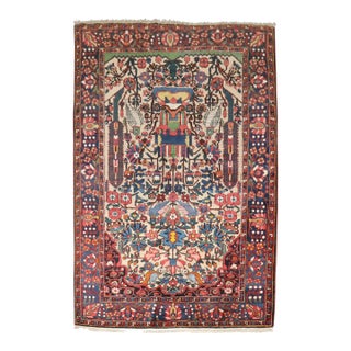 Antique Zabihi Collection Jewel Toned Persian Bakhtiari Rug - A Pair - 4'9" x 7' For Sale