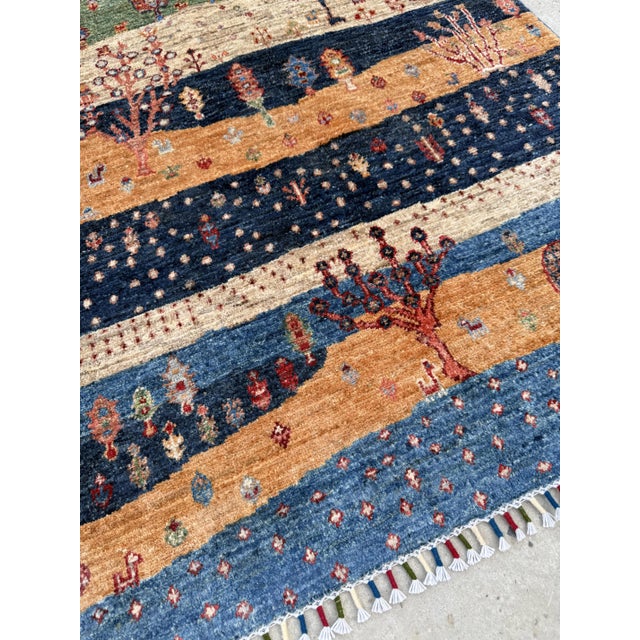 Green Persian Style Gabbeh Rug, 03'01 X 04'10 For Sale - Image 10 of 12
