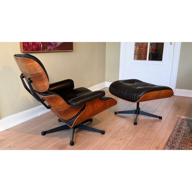 Set of Lounge Chair & Ottoman by Charles & Ray Eames for Herman Miller & Vitra, Set of 2 For Sale - Image 10 of 18
