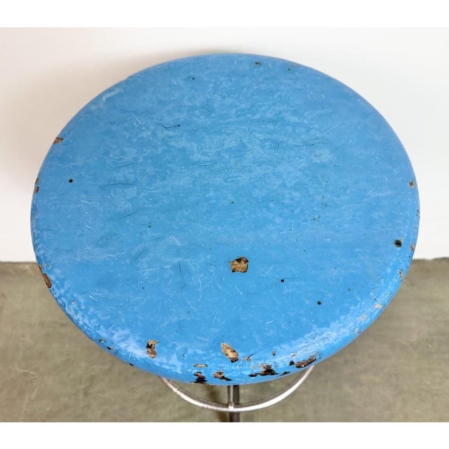 Industrial Grey Workshop Stool, 1960s For Sale - Image 4 of 18