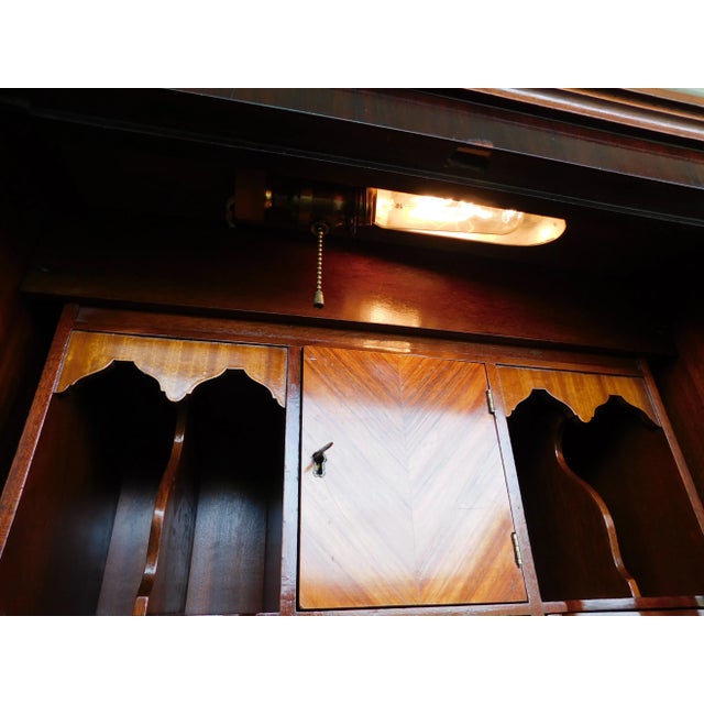 Antique French Louis XV Marquetry Secretary Desk For Sale - Image 13 of 18