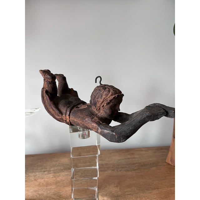 Antique French Carved WoodCherub For Sale - Image 10 of 12