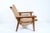 Mexican Modern Michael van Beuren teak and woven raffia lounge chair. Featuring a sturdy, functional, with comfortable two...