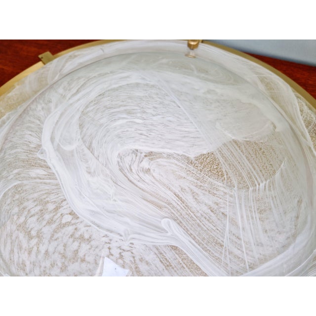 Large Brass and Murano Glass Ceiling Light from Hillebrand Lightning, 1970s For Sale - Image 11 of 18