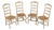 Set of 4 Habersham Rush Seat Country French Ladderback Dining Chairs For Sale