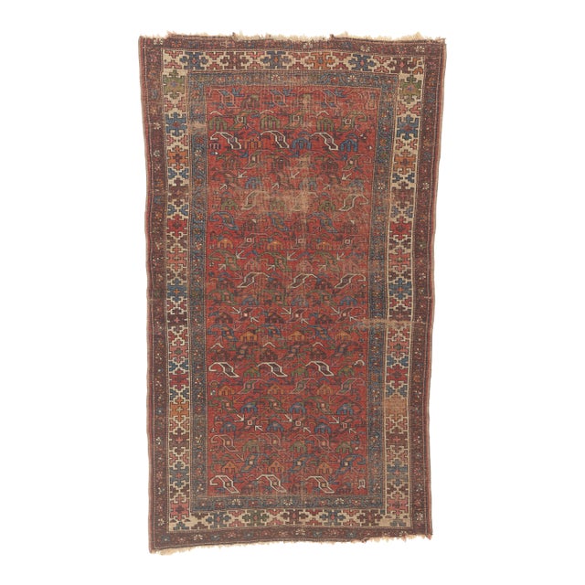 Late 19th Century Persian Kurd Rug, 04'01 X 06'10 For Sale