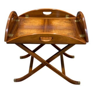 George III Butlers Tray with Folding Stand, Set of 2 For Sale