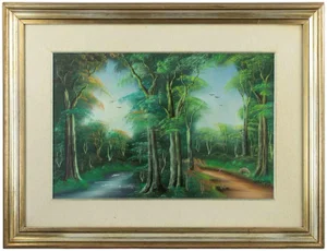 Kabemba Situna WA, Exotic Landscape, Oil on Canvas, 1970s