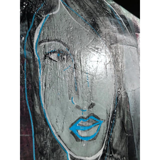 Textile “Amira”, Contemporary Painting on Stretched Canvas by Auker For Sale - Image 7 of 11