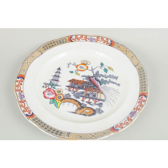 Rörstrand Japan series, set of two large round serving dishes. Large round serving dishes in faience with decoration in...