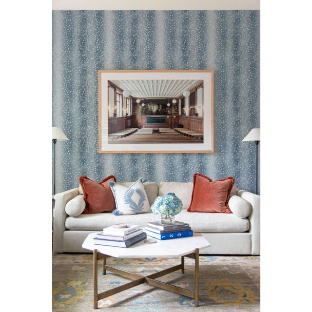 Children's Wilde Spotted Antelope Hide Removable Wallpaper – Slate Blue Double Roll For Sale - Image 3 of 8