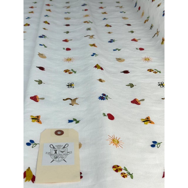 Children's Schumacher "Tiny Things” Embroidery– 5.25 Yards For Sale - Image 3 of 4