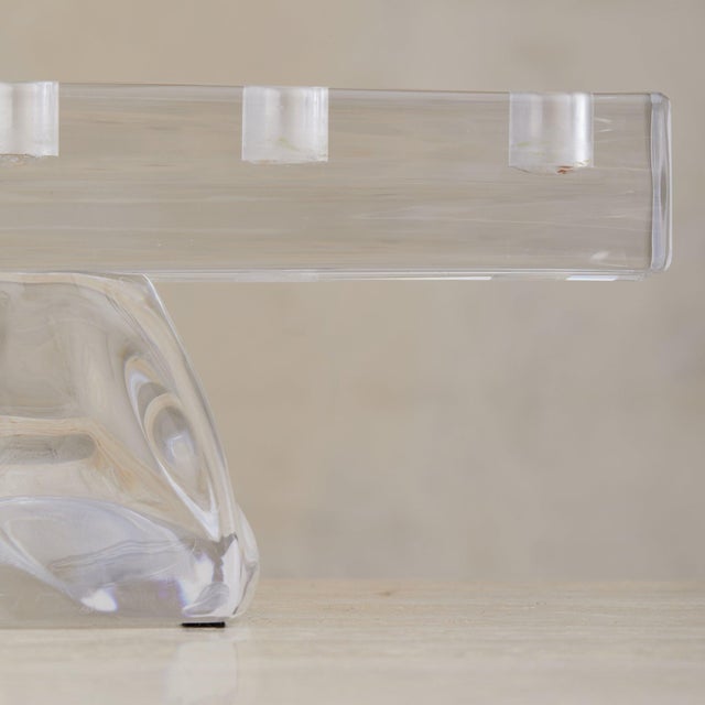Mid 20th Century French Crystal Candelabra in the Manner of Daum, 1960s For Sale - Image 5 of 8