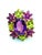 Bochic "Orient" Diamond, Peridot, Amethyst & Tourmaline Ring Set 18K & Silver For Sale - Image 11 of 18