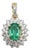 Natural 18k Gold Pendant, 0.79ct Emerald, 0.66ct Diamonds For Sale