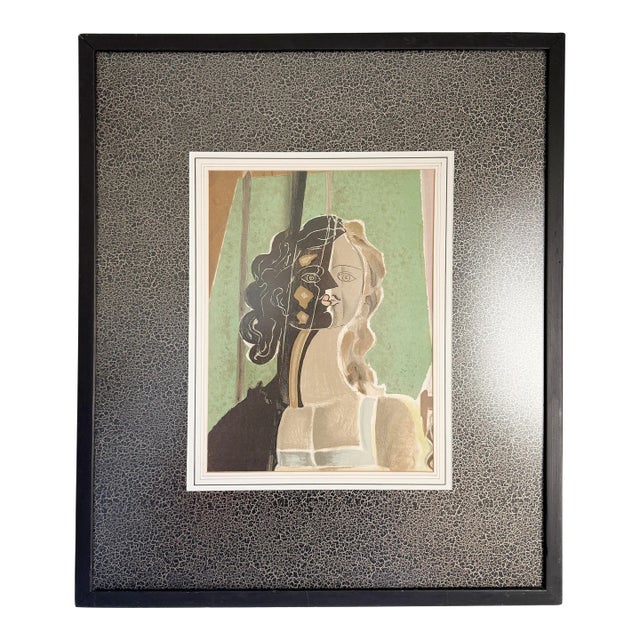 Cubist Lithograph "Figure" by George Braque, 1939, Attributed For Sale