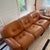 Vintage Cognac Leather Sapporo Sofa Attributed to Mario Marenco for Mobil Girgi, Italy, 1970s For Sale In New York - Image 6 of 7