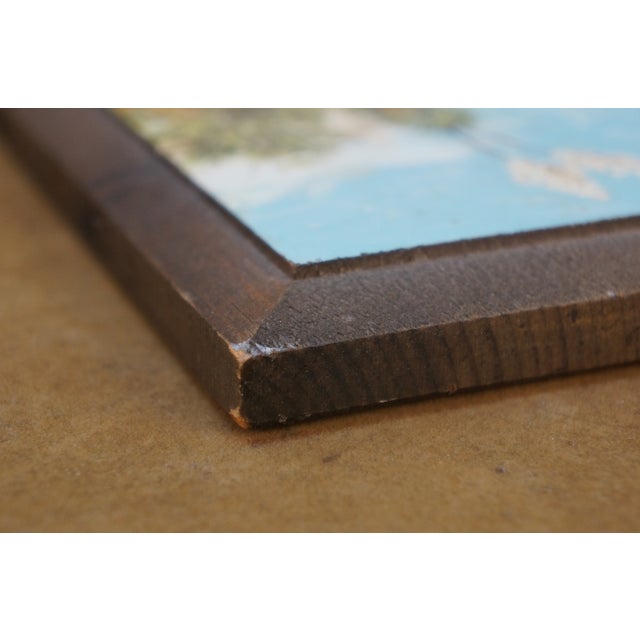 Wood Miniature Impressionist Masterpiece Desert Landscape Oil Painting on Board 10" For Sale - Image 7 of 11