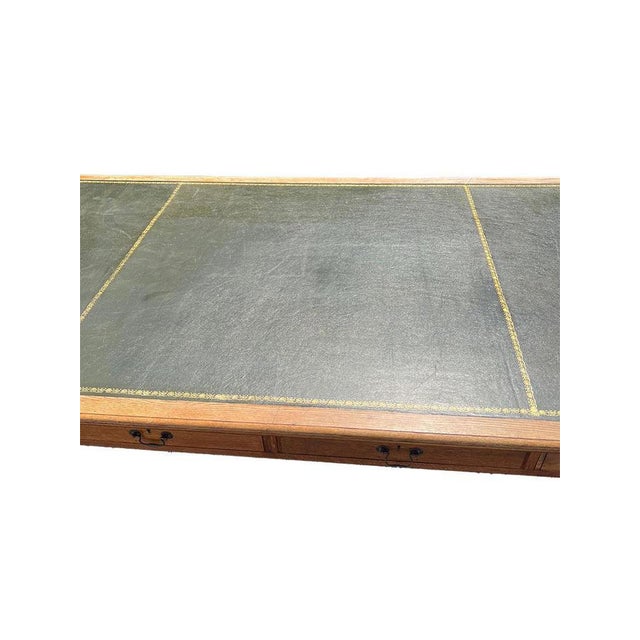 English Oak Conference Table, Desk or Dining Table, 1890s For Sale - Image 11 of 16